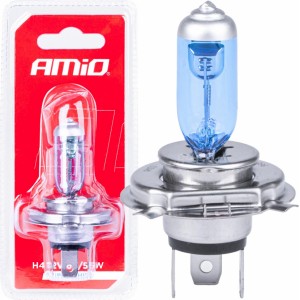 Amio Halogen bulb H4 12V 60/55W Super White 1pc blister