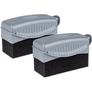 Amio Car tyre applicator in plastic case, soft sponge 2 pcs. AMIO-04019