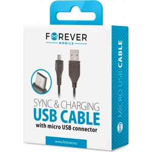 Forever cable USB - microUSB 1,0 m 1A black