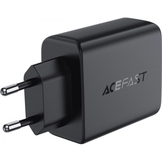 Acefast A61 PD 45W GaN charger 2 x USB-C + 2 x USB-A with 4 ports - black