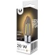 Telforceone LED Bulb Filament E27 C35 2W 230V 2200K 180lm COG gold Forever Light