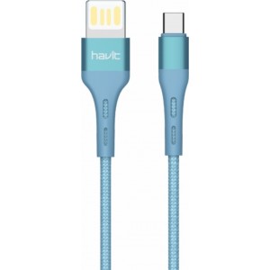 HAVIT cable  H6113 USB - USB-C  1,2m 2,1A blue