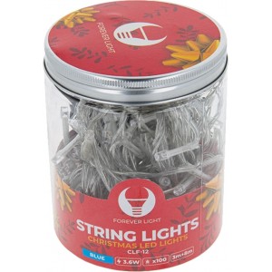 Telforceone String light 100LED 8m blue Forever Light