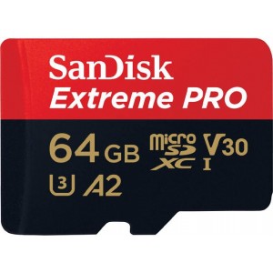 Sandisk Extreme Pro Atmiņas Karte microSDXC 64GB