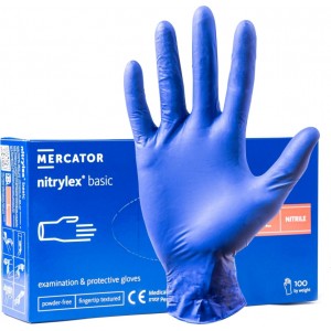 Mercator Medical Nitrile protective gloves Nitrylex Basic size L 100 pcs