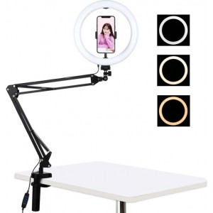 Puluz Desktop arm stand Puluz with 26cm LED Vlogging Ring PKT3090B