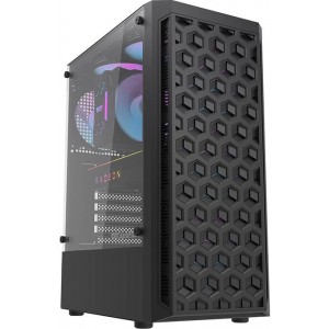 Darkflash DK300M Micro-ATX computer case (black) + 3 fans