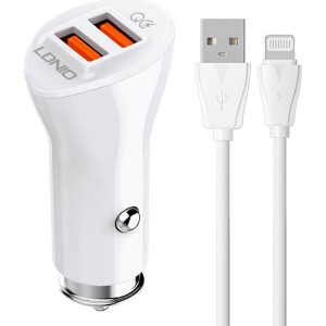 Ldnio C511Q 2USB Car charger + Lightning cable