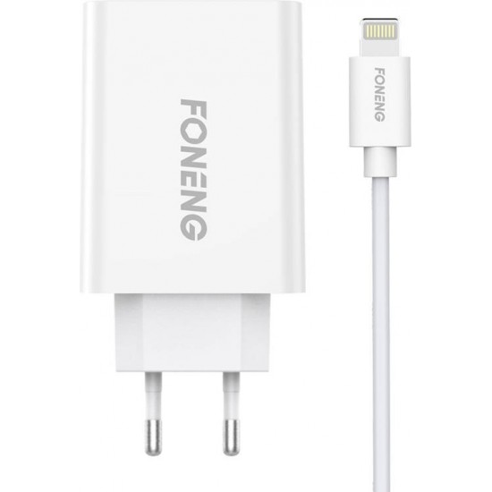 Foneng Fast charger Foneng 1x USB EU43 10.5W + USB Lightning cable