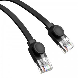 Baseus Flat Cable Baseus Ethernet RJ45, Cat.6, 12m (black)