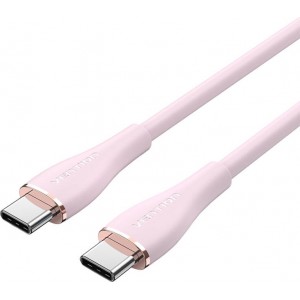 Vention USB-C 2.0 to USB-C Cable Vention TAWPF 1m, PD 100W, Pink Silicone