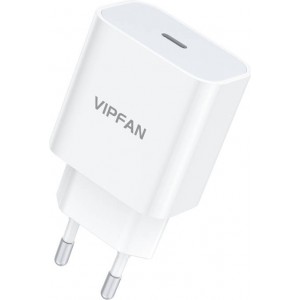 Vipfan Network charger VFAN E04, USB-C, 20W, QC 3.0 (white)