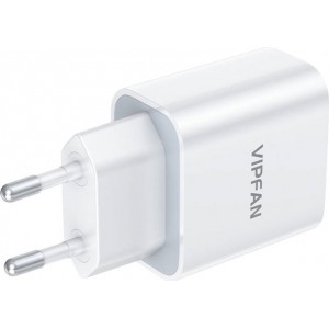 Vipfan Network charger VFAN E04, USB-C, 20W, QC 3.0 (white)