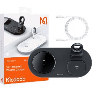 Mcdodo Wireless Charger Mcdodo CH-7063 3 in 1 15W (mobile/TWS/Apple watch) Black