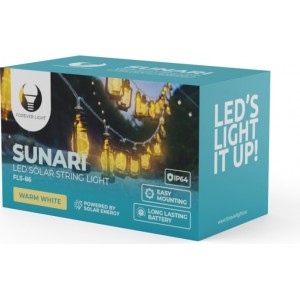 Telforceone SUNARI Solar string lanterns LED FLS-86 30LED 6,5m 600mAh Li-Ion Forever Light