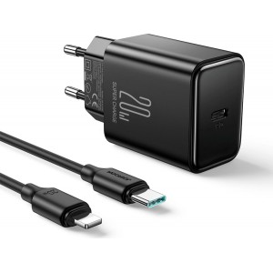 Joyroom USB C 20W PD Joyroom JR-TCF06 charger with USB C - Lightning cable - black