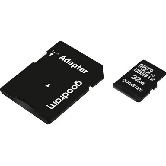 Goodram Microcard 32 GB micro SD HC UHS-I class 10 memory card, SD adapter (M1AA-0320R12)