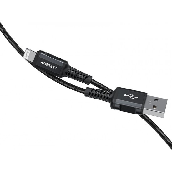 Acefast MFI USB - Lightning cable 1.8m, 2.4A black (C4-02 A Black)