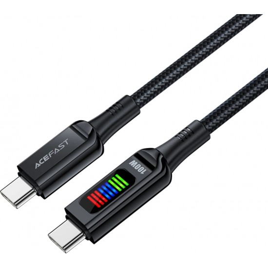 Acefast C7-03 USB-C USB-C 100W 1.2m cable with display - black