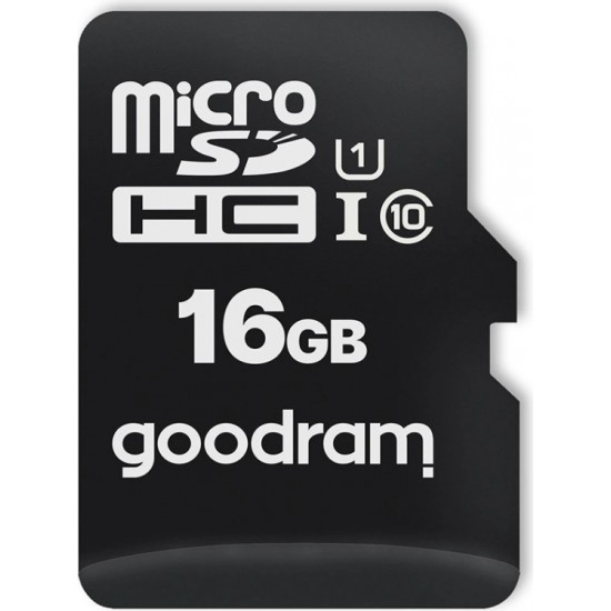 Goodram Microcard 16 GB micro SD HC UHS-I class 10 memory card, SD adapter (M1AA-0160R12)