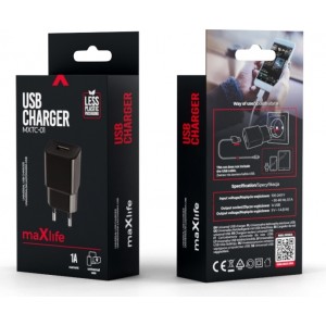 Maxlife MXTC-01 charger 1x USB 1A black