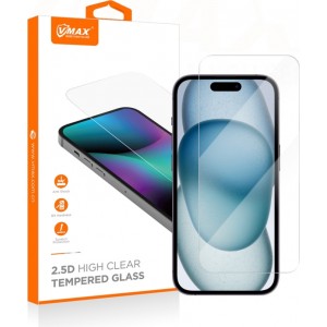 Vmax tempered glass 2,5D Normal Clear Glass for iPhone 15 Pro Max 6,7"