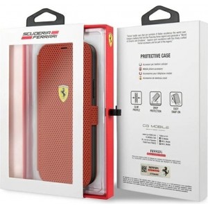 Ferrari FESPEFLBKP12SRE iPhone 12 mini 5.4" red/red book On Track Perforated