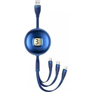 4Kom.pl USAMS Kabel U69 3w1 1m niebieski/blue (lightning/microUSB/USB-C)