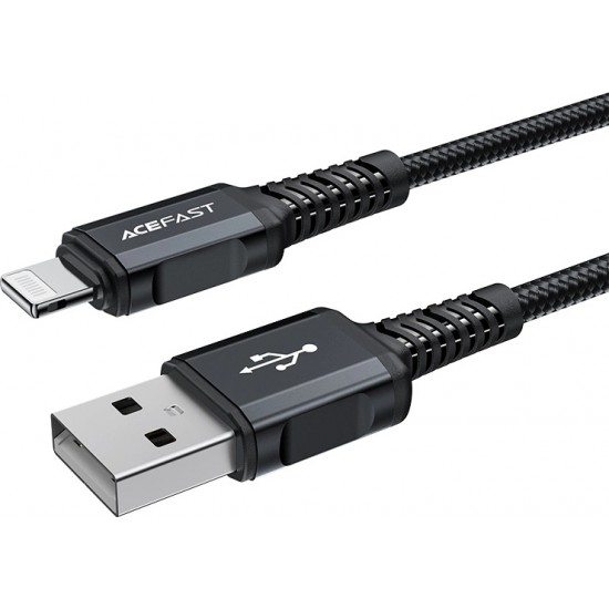 Acefast MFI USB - Lightning cable 1.8m, 2.4A black (C4-02 A Black)