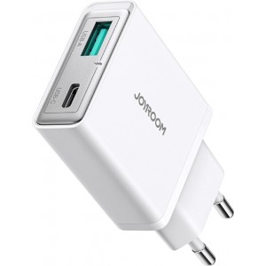 Joyroom JR-TCF14 20W USB-A USB-C Super Slim Wall Charger - White