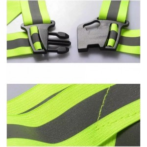 4Kom.pl Adjustable reflective harness reflective vest for bike motorbike running yellow