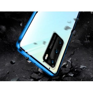 Dr. Fit Double-sided Dr.Fit magnetic glass case for Huawei P40 Blue