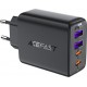 Acefast A61 PD 45W GaN charger 2 x USB-C + 2 x USB-A with 4 ports - black