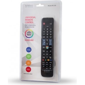 Savio RC-09 Universāla Samsung Smart TV Pults Melns