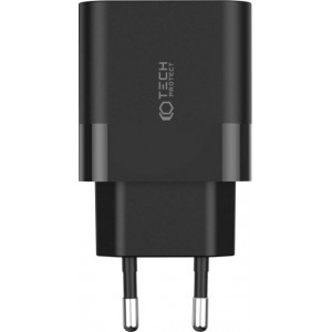 Tech-Protect C20W charger 2x USB-C PD 20W - black