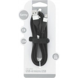 Setty USB - micro cable 1,2 m 2A KNA-M-1.221 black