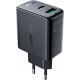 Acefast wall charger USB Type C / USB 32W, PPS, PD, QC 3.0, AFC, FCP black (A5 black)