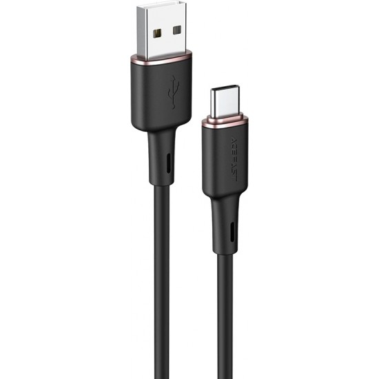 Acefast USB cable - USB Type C 1.2m, 3A black (C2-04 black)