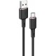 Acefast USB cable - USB Type C 1.2m, 3A black (C2-04 black)