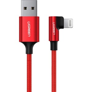 Ugreen US299 60555 angled Lightning / USB-A MFi cable 2.4A 1m - red