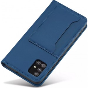 4Kom.pl Magnet Card Case Case for Xiaomi Redmi Note 11 Pro Cover Card Wallet Stand Blue