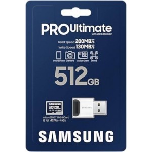 Samsung Memory card Samsung microSDXC PRO Ultimate 200 MB/s UHS-I/U3 (MB-MY512SB/WW)