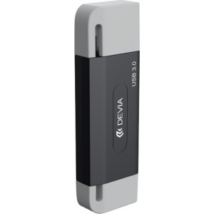 Devia card reader 2in1 EL240 USB/USB-C 3.0 black