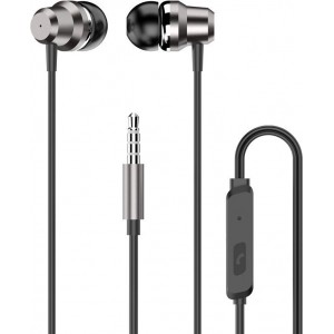 Dudao in-ear headphones headset with remote control and microphone 3.5 mm mini jack silver (X10 Pro silver)