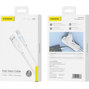 Foneng USB-A to USB-C cable Foneng X101 3A, 1.2m (white)