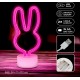 Neon LED on stand RABBIT pink USB-C FSC-10 Forever Light