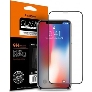 Spigen Glass FC Tempered Glass with Black Frame for iPhone X / XS / 11 Pro