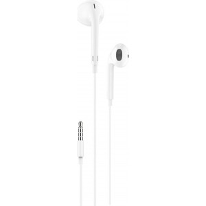 Foneng In-ear headphones, wired Foneng T34, mini jack 3.5mm, remote control (white)