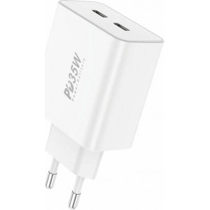 Foneng Wall charger Foneng EU50 PD 35W 2x USB-C ports (white)