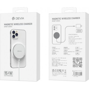 Devia wireless charger Smart magnetic 15W white